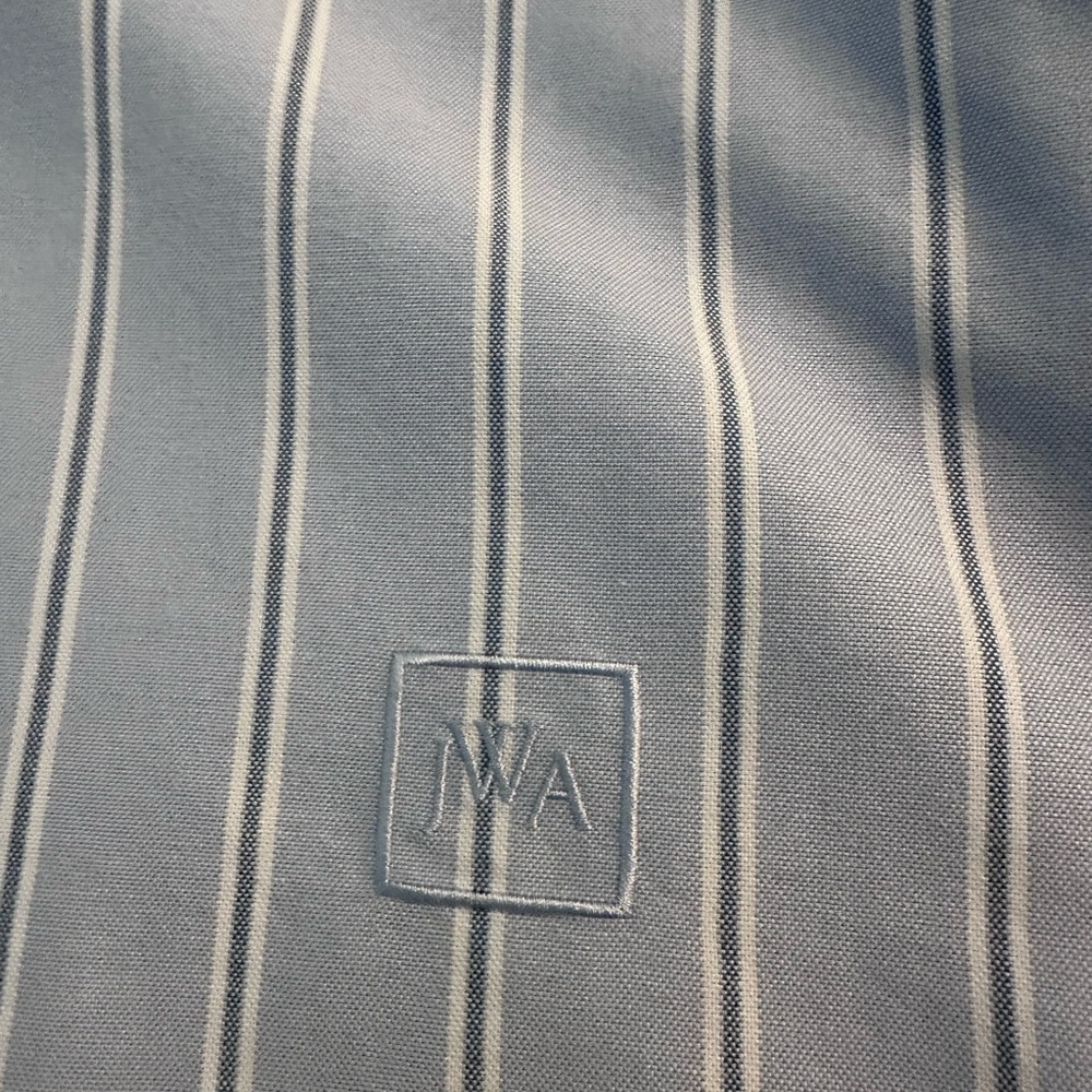 JW ANDERSON Uniqlo Light Blue Striped Button Down Shirt - Picture 3 of 6